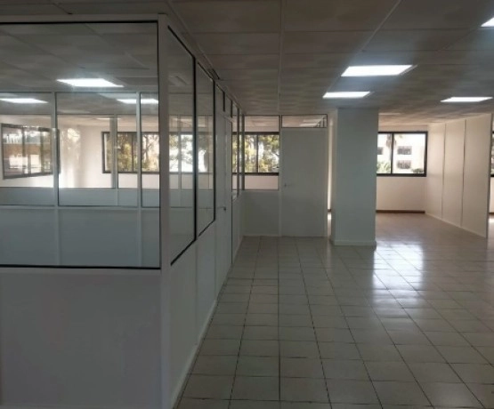 Mampara divisoria de oficina de cristal