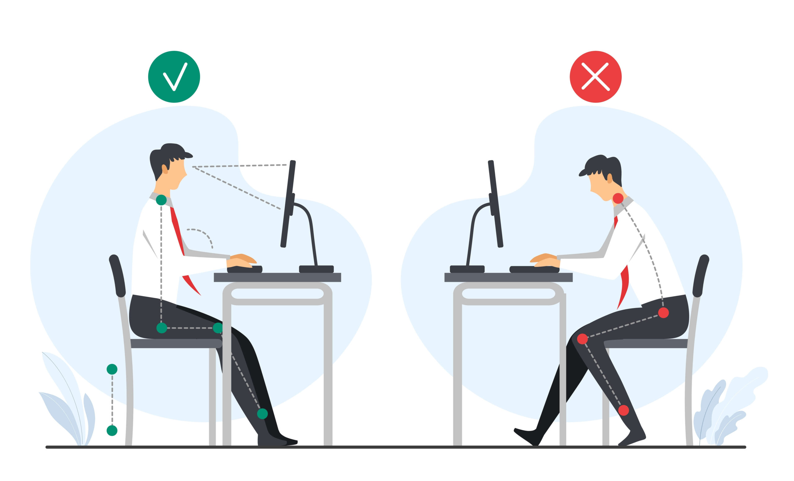 como sentarse correctamente en la oficina